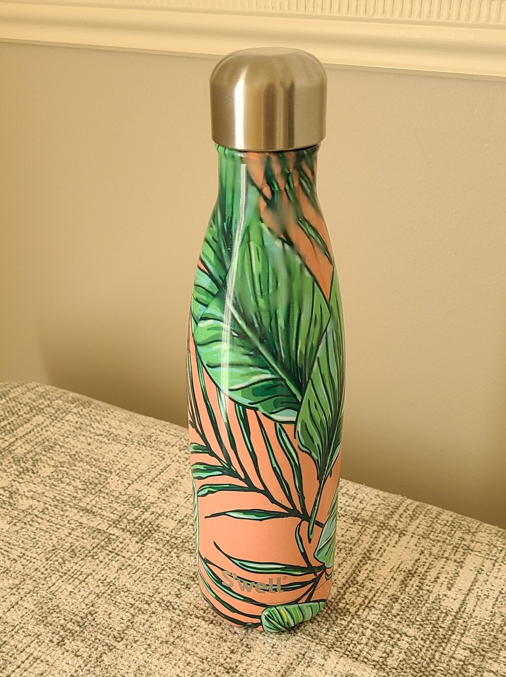 S'well Waikiki Stainless Steel Water Bottle Green & Pink